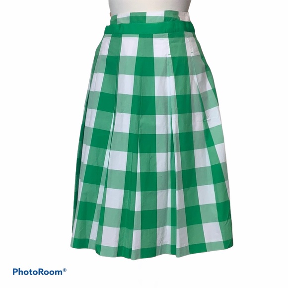 Boden Dresses & Skirts - Boden Poppy Skirt Gingham Plaid Kelly size 8 long